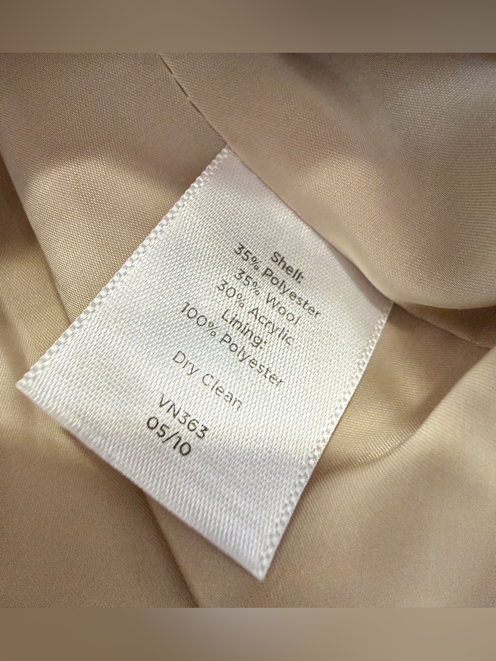 Talbots Herringbone Wool Linen Blend Blazer Jacket Size 8 - Picture 7 of 7